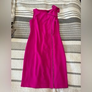 JESSICA HOWARD PINK FUCHSIA COCKTAIL BOW DRESS SIZE 10